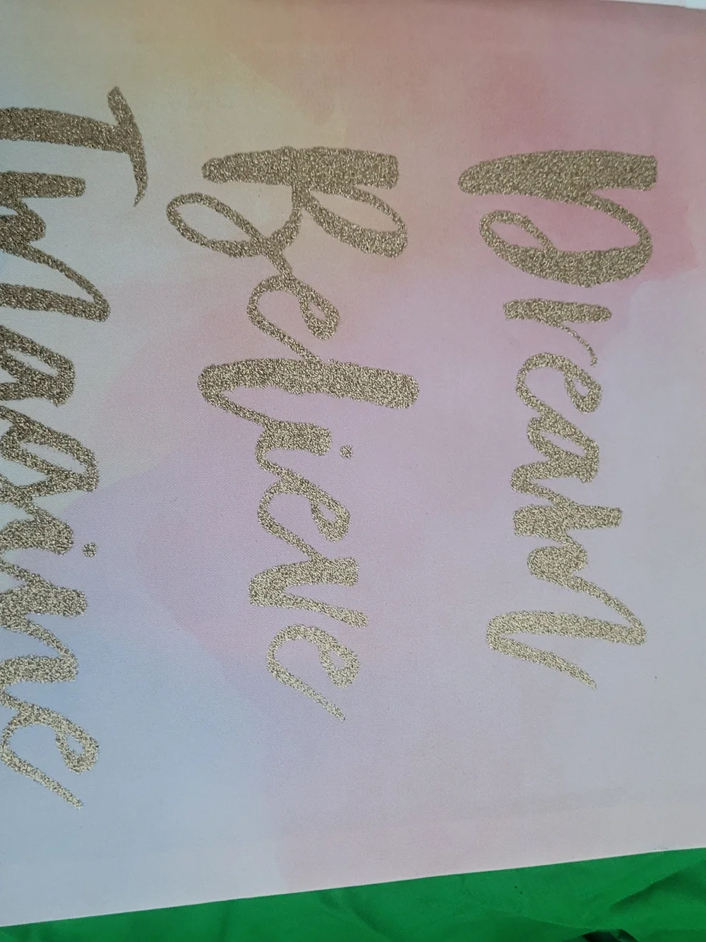 Glitter Unicorn Wall Art - Gold Sparkle